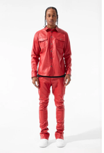 Load image into Gallery viewer, JORDAN CRAIG THRILLER BUTTON UP SHIRT (RED)