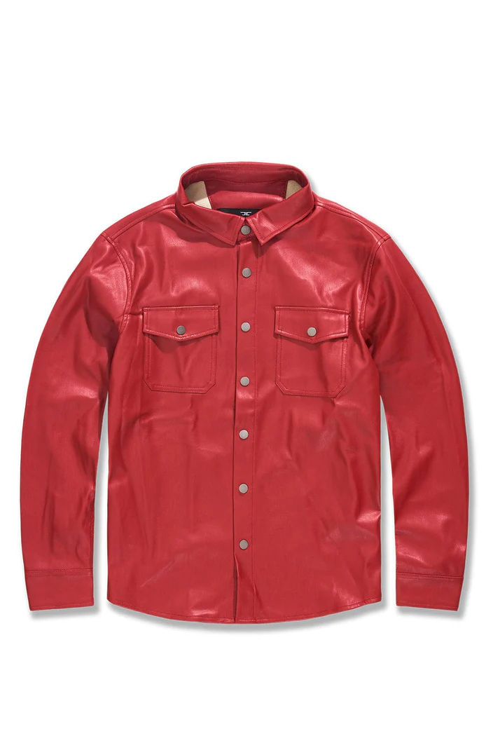 JORDAN CRAIG THRILLER BUTTON UP SHIRT (RED)