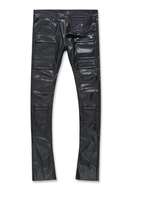 Load image into Gallery viewer, JORDAN CRAIG ROSS STACKED &quot;THRILLER&quot; CARGO PANTS (BLACK)
