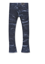 Load image into Gallery viewer, JORDAN CRAIG ROSS STACKED &quot;THRILLER&quot; CARGO PANTS (MIDNIGHT BLUE)