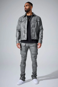JORDAN CRAIG STACKED "SYIP THRILLER" CARGO PANTS (CHARCOAL)