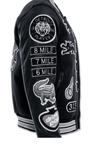 Load image into Gallery viewer, JORDAN CRAIG MOTOWN VARSITY JACKET (BLACK SHADOW)