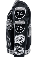 Load image into Gallery viewer, JORDAN CRAIG MOTOWN VARSITY JACKET (BLACK SHADOW)