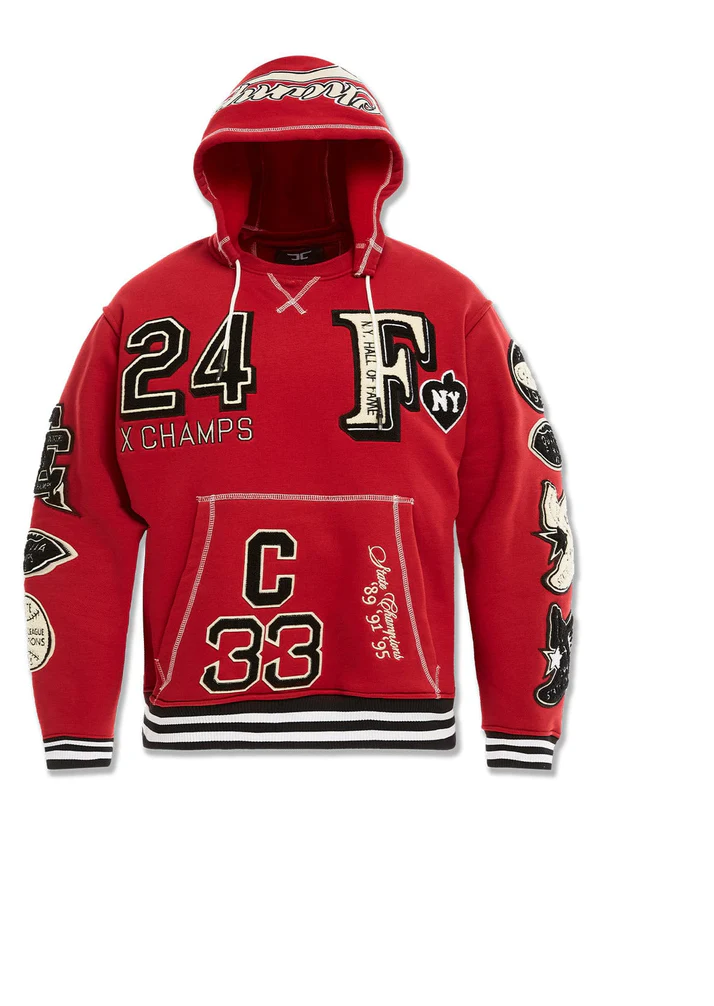 JORDAN CRAIG HALL OF FAME PULLOVER HOODIE (DEEP RED)