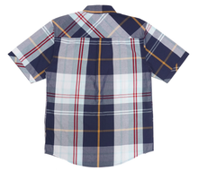 Load image into Gallery viewer, V845 VENO BUTTON-DOWN PLAID SHORT SLEEVES - NAVY