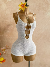 Load image into Gallery viewer, WOMEN'S DEEP V-NECK ROMPER WITH METAL CLASPS IN STORES NOW