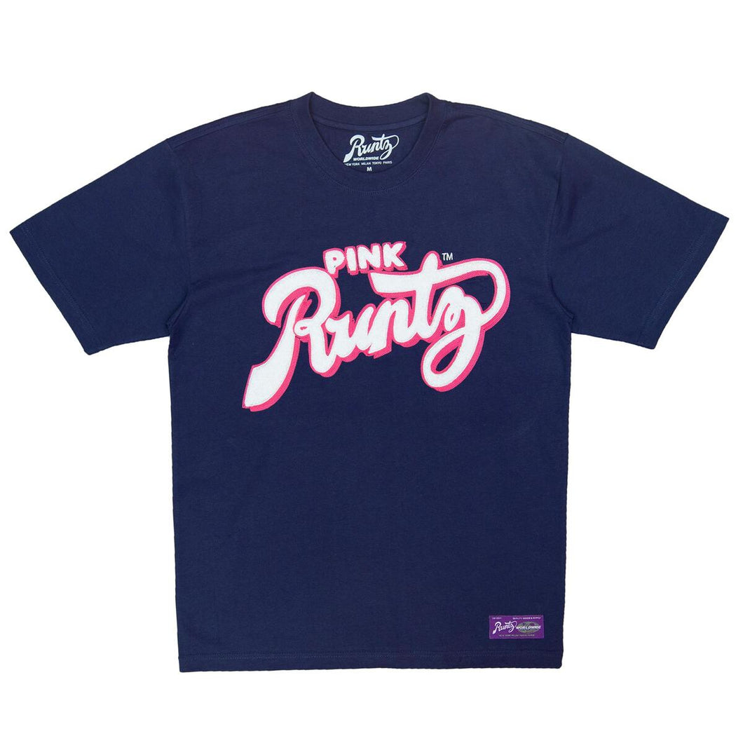 PINK RUNTZ TEE (NAVY)