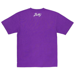 WHITE RUNTZ TEE (PURPLE)