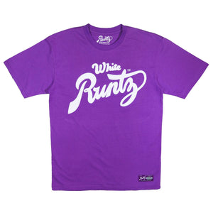 WHITE RUNTZ TEE (PURPLE)