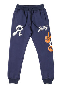 PEACE, LOVE, RUNTZ JOGGER (NAVY)