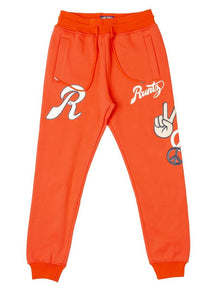 PEACE, LOVE, RUNTZ JOGGER (ORANGE)