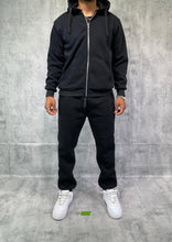 Load image into Gallery viewer, ACCESS MEN&#39;S ZIPDOWN HOODIE SWEATSUITS ACTIVEWEAR OUTFIT (BLACK)