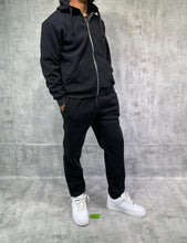 Load image into Gallery viewer, ACCESS MEN&#39;S ZIPDOWN HOODIE SWEATSUITS ACTIVEWEAR OUTFIT (BLACK)
