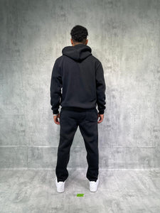ACCESS MEN'S ZIPDOWN HOODIE SWEATSUITS ACTIVEWEAR OUTFIT (BLACK)