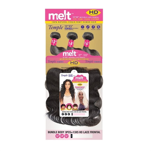 JANET COLLECTION MELT BRAZILIAN BUNDLE BODY 3pc 13X5 HD FRONTAL