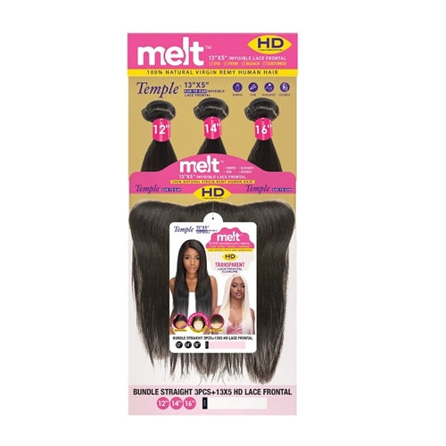 JANET COLLECTION MELT BRAZILIAN BUNDLES STRAIGHT 3pc HD 13X5 FRONTAL