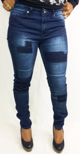 REDFOX BLUE PATCH DENIM JEANS PA5090