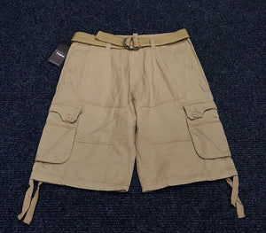 VENO FASHION TWILL CARGO SHORTS (KHAKI)