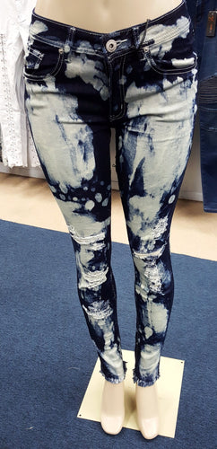 REDFOX BLEACHED DENIM JEANS INDIGO PA737