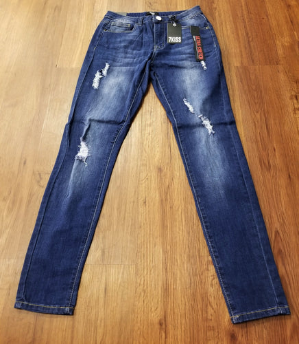 REDFOX INDIGO BLUE DESTRUCTION JEANS