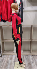 Load image into Gallery viewer, RedFox Women colorblock jogging set (red)