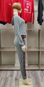 RedFox Women BLESSED 2pc Jogging Set (Grey)