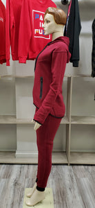 REDFOX 2 piece jogging set (burgundy red)