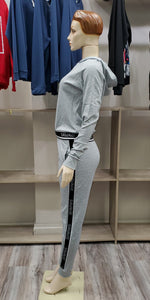 REDFOX WOMEN SAVAGE JOGGING SET 2 PC (GREY)