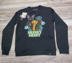 CIVILIZED MONEY HEIST CREWNECK (BLACK)