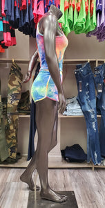 REDFOX TIE DYE 2PC SHORTS SET (MULTI)