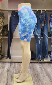 REDFOX TIE DYE BERMUDA SHORTS (BLUE)