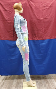 REDFOX NEON SPLATTER 2pc. DENIM SET