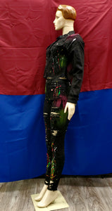 REDFOX NEON SPLATTER 2pc. DENIM SET (Black)