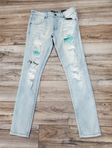 MOTIVE DENIM HUSTLER JEANS (TEAL)