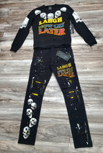 Load image into Gallery viewer, MOTIVE DENIM LAUGH NOW CRY LATER CREWNECK (BLACK)