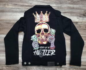MOTIVE DENIM "MIND OF A HUSTLER" DENIM JACKET (BLACK)