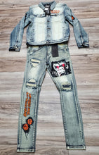 Load image into Gallery viewer, MOTIVE DENIM &quot;SURVIVAL OF THE FITTEST&quot; JEANS (VINTAGE)