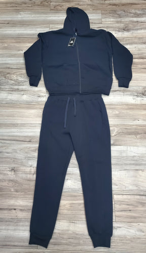 ACCESS MEN'S ZIPDOWN HOODIE SWEATSUITS ACTIVEWEAR OUTFIT (NAVY)