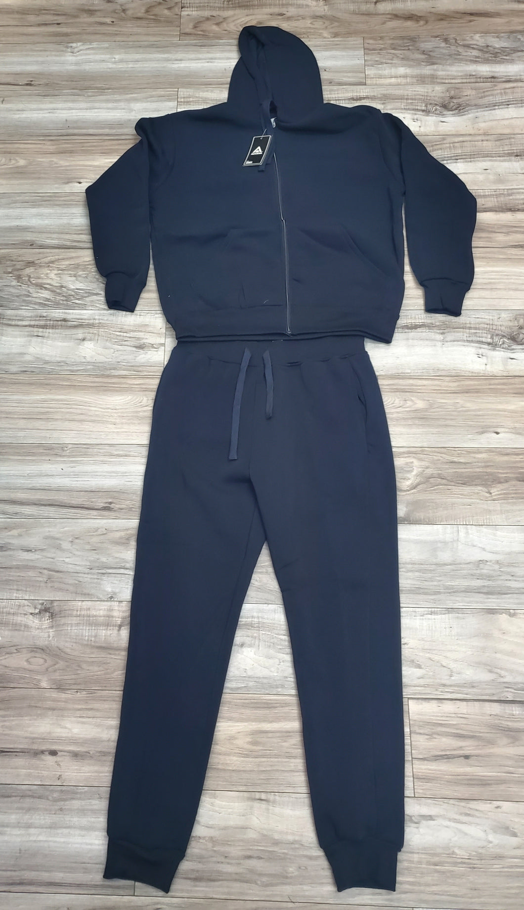 ACCESS MEN'S ZIPDOWN HOODIE SWEATSUITS ACTIVEWEAR OUTFIT (NAVY)
