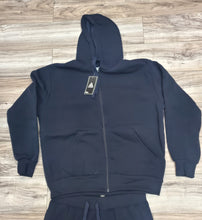Load image into Gallery viewer, ACCESS MEN&#39;S ZIPDOWN HOODIE SWEATSUITS ACTIVEWEAR OUTFIT (NAVY)