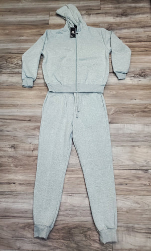 ACCESS MEN'S ZIPDOWN HOODIE SWEATSUITS ACTIVEWEAR OUTFIT (LT GREY)