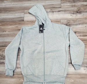 ACCESS MEN'S ZIPDOWN HOODIE SWEATSUITS ACTIVEWEAR OUTFIT (LT GREY)