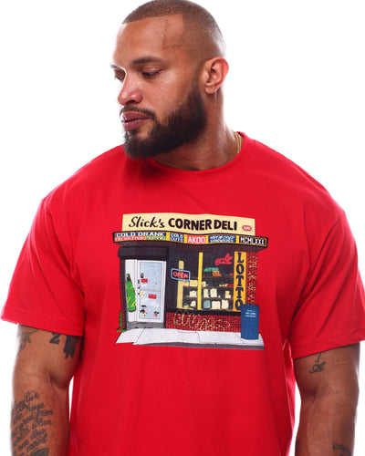 MEN AKOO CORNER DELI TEE (RED)