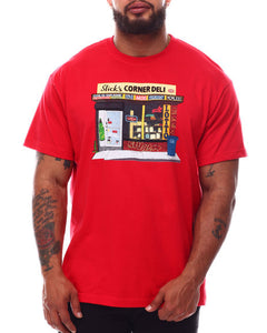 MEN AKOO CORNER DELI TEE (RED)