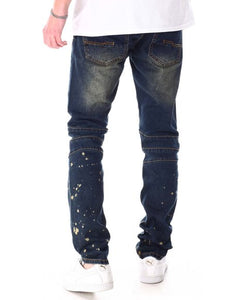 MEN CREATE 2MRW MOTO JEAN W/CLEAR STONES