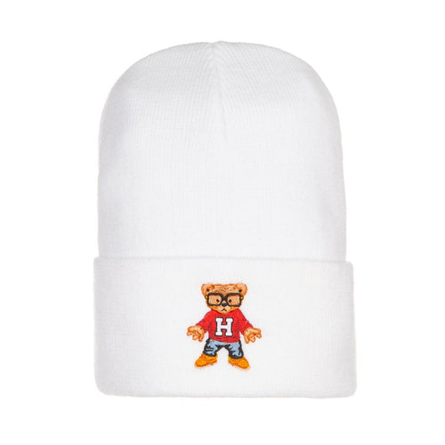 HUSTLE GANG  LATE SHIFT BEANIE (BLEACH WHITE)