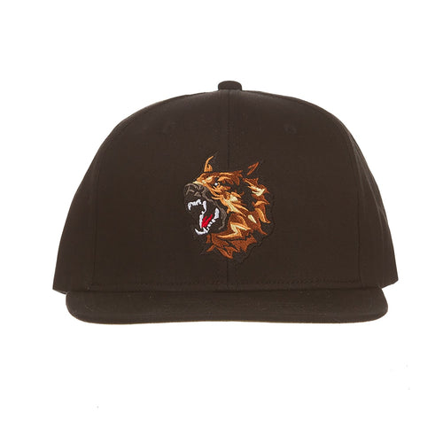 HUSTLE GANG CANINE SNAPBACK HAT (BLACK BEAUTY)