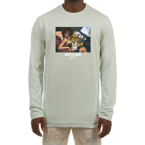 HUSTLE GANG ON THE TOWN LS TEE (SURF SPRAY) ON THE TOWN LS TEE (SURF SPRAY)