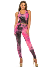 Load image into Gallery viewer, WOMEN&#39;S TikTok Scrunch Butt High Waist Legging/ Tank Top 2pc. Set (Multi-Color)