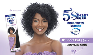 HARLEM 125 5 STAR -PERUVIAN CURL 8" (3 BUNDLES)